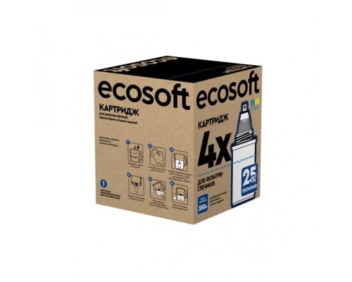 Комплект ECOSOFT универсальных картриджей 3+1 для фильтров-кувшинов.