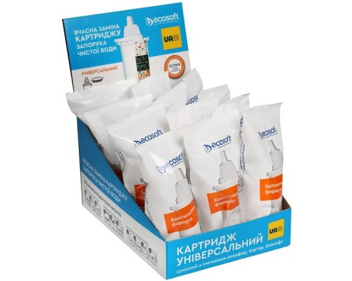 Комплект універсальних картриджів 12шт ECOSOFT для фільтрів-глечиків (CRVKAB12ECO)