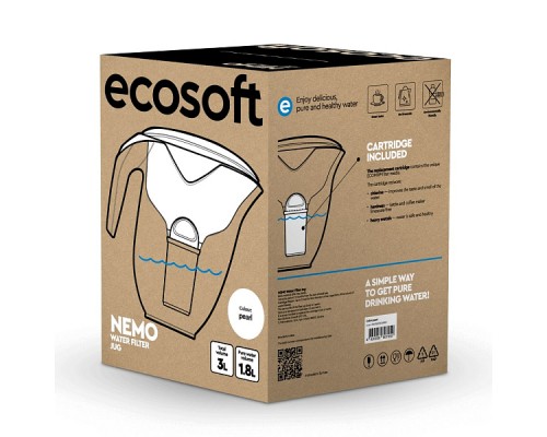 Фильтр-кувшин Ecosoft Nemo (перламутровый) 3.0/1.8л FMVNEMOWECO