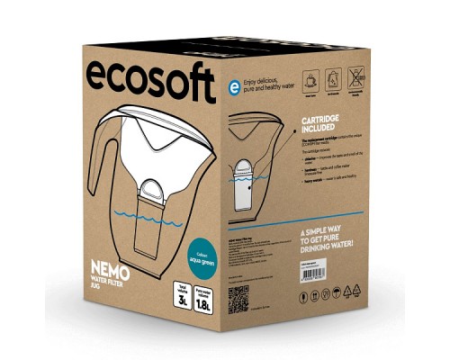 Фильтр-кувшин Ecosoft Nemo (аква грин) 3.0/1.8л FMVNEMOGECO