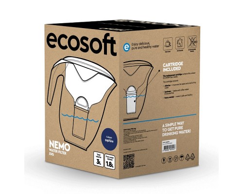 Фильтр-кувшин Ecosoft Nemo (cапфир) 3.0/1.8л FMVNEMODBECO
