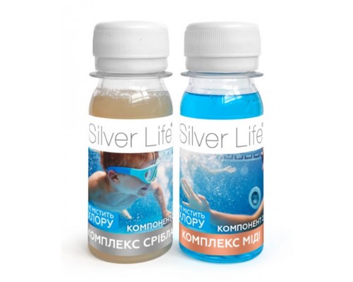 Серебряний бактерицидный комплекс SVOD «Silver Life» для басейнов (2*50 мл). Ресурс 2,5 м3