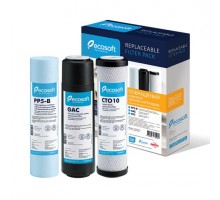 Улучшенный комплект картриджей Ecosoft 1-2-3 для обратного осмоса