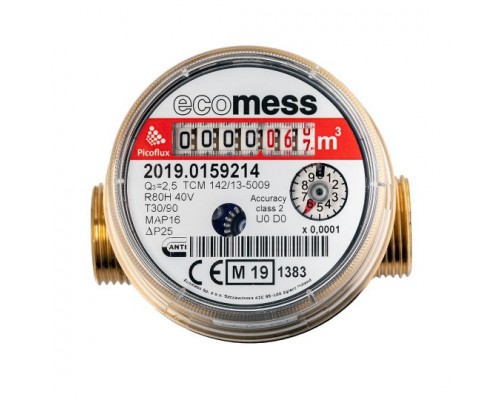 Счетчик Ду 15 Ecomess Picoflux 2,5 ГВ L- 80мм